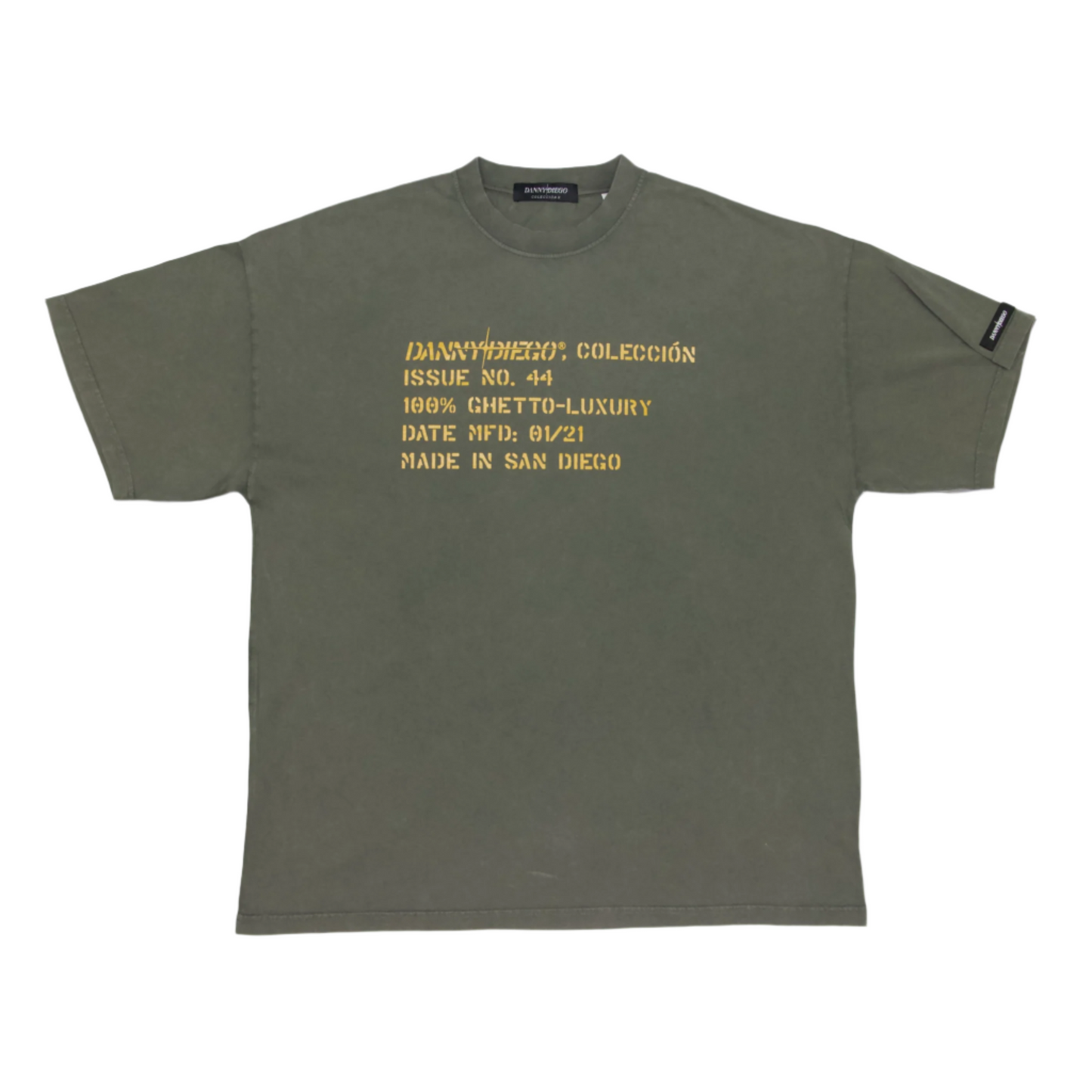 OLIVE STENCIL OVERSIZE TEE BY DANNY DIEGO