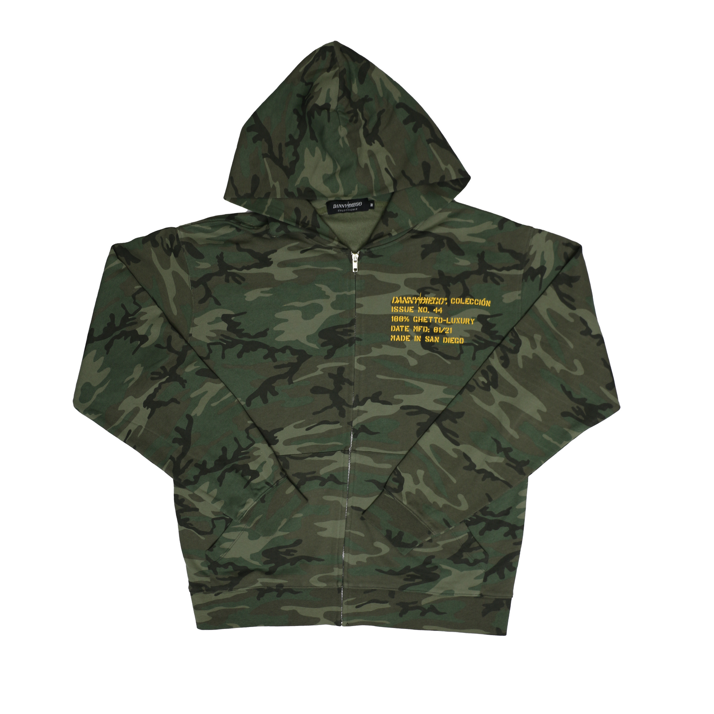 ISSUE NO.44 CAMO ZIP HOODIE BY DANNY DIEGO